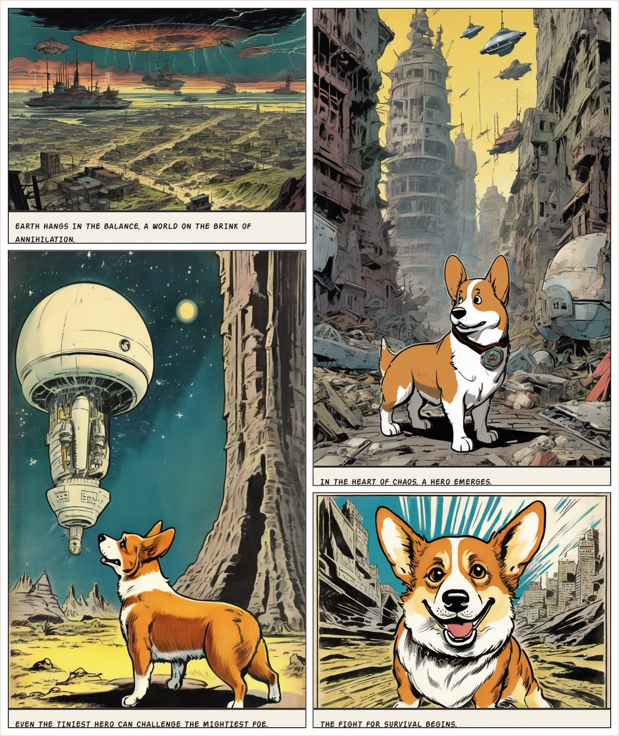 "Cosmic Canine: The Last Stand of Corgi Commander"