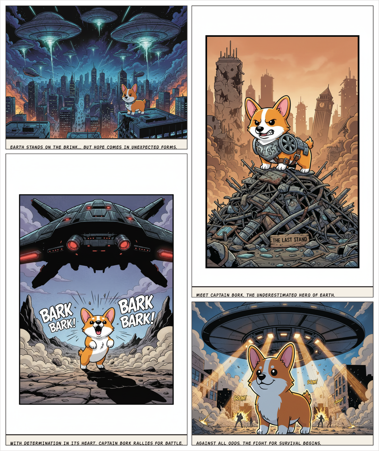 "Heroic Heart: Corgi Against the Cosmos"